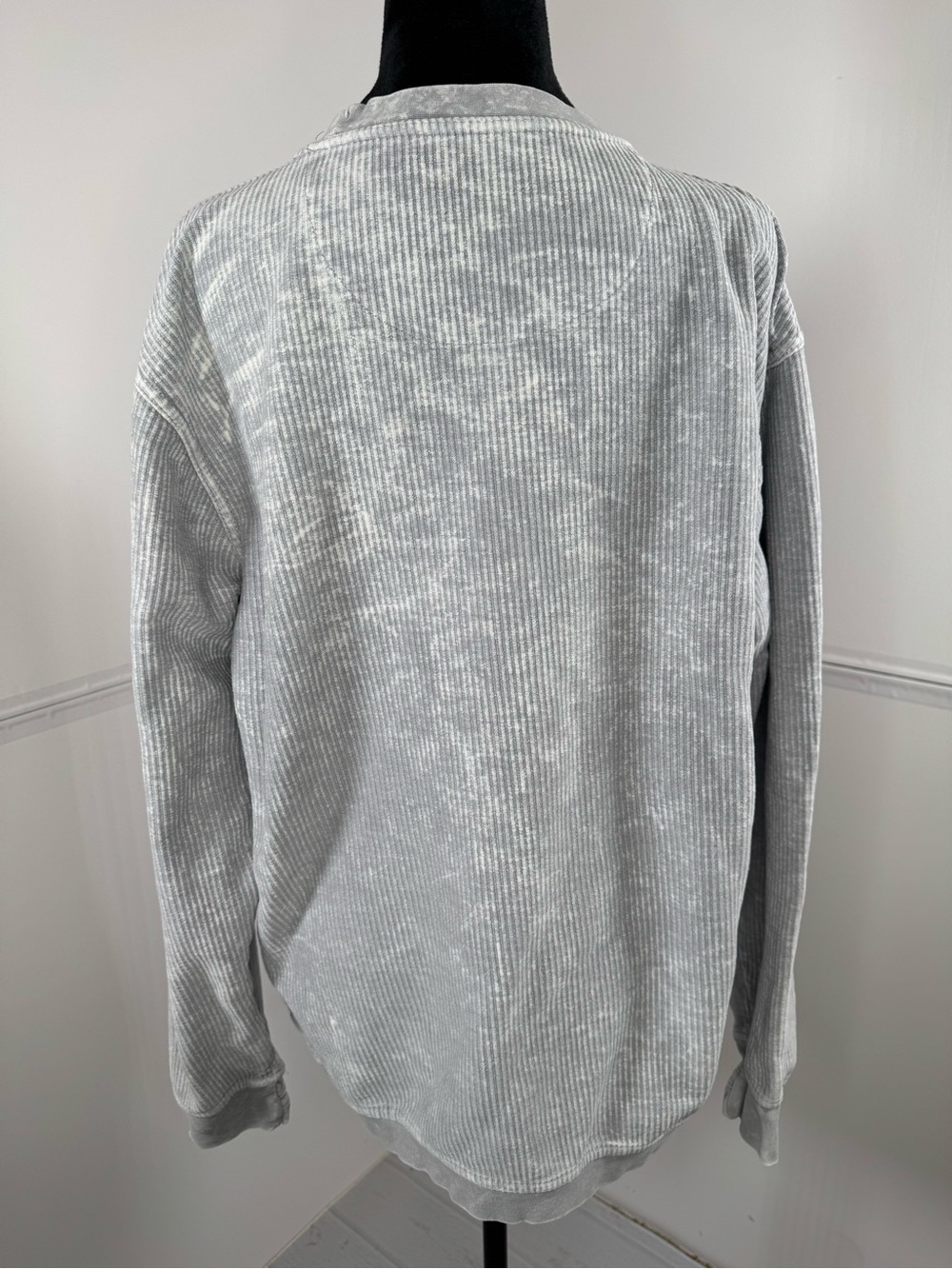 Royce Brand Comfy Cord Smiley Face Corded Pullover Gray Size Medium - Picture 3 of 9
